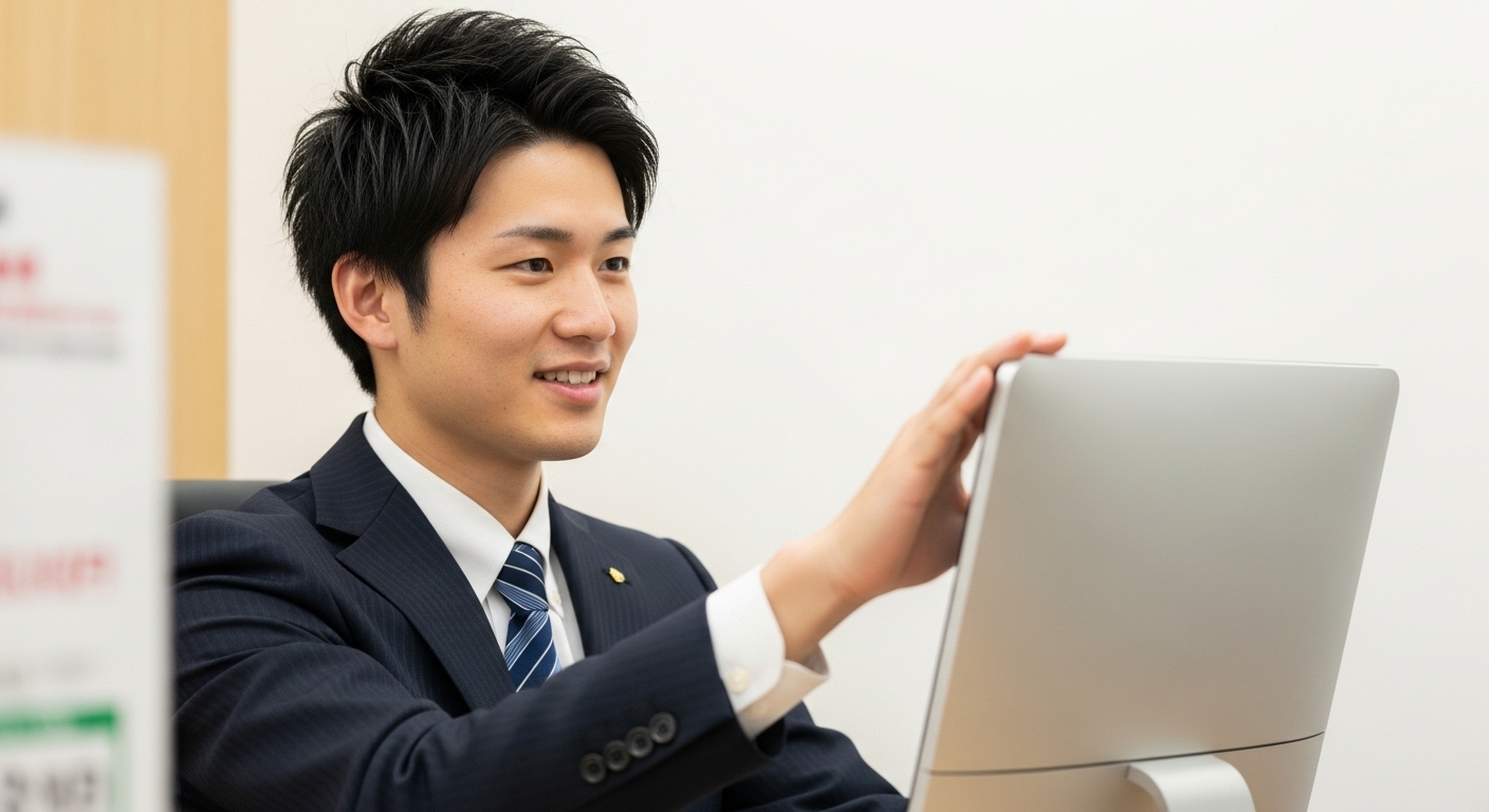 勉強する田中さん